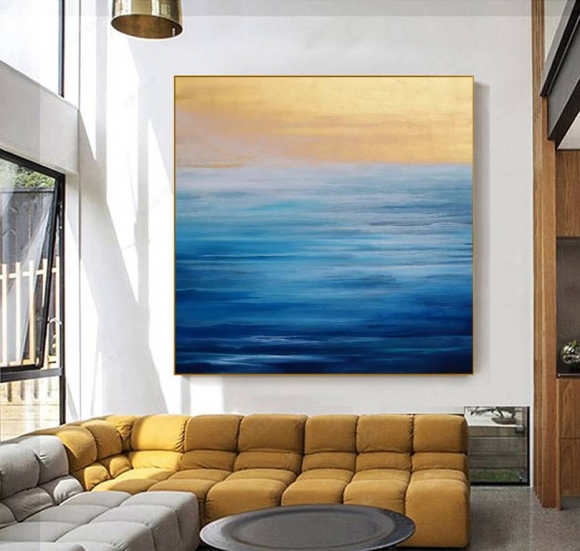 Entryway Original Ocean Sunset Beach Abstract Canvas Wall Art 3YYI4 Entryway Original Ocean Sunset Beach Abstract Canvas Wall Art 3YYI4