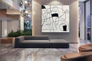 Oil Handmade White Painting Living Abstract Canvas Artwork ULZJ5 Oil Handmade White Painting Living Abstract Canvas Artwork ULZJ5
