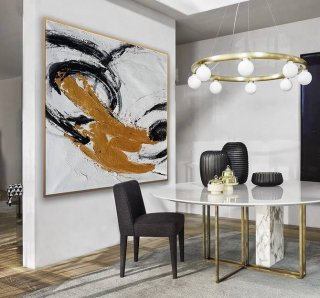 Office Handmade Hand-painted Minimalist Gold Minimal Abstract Canvas AX2T4 Office Handmade Hand-painted Minimalist Gold Minimal Abstract Canvas AX2T4