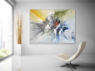 Textured Original Canvas Gray Blue Abstract Canvas Wall Art S829B Textured Original Canvas Gray Blue Abstract Canvas Wall Art S829B