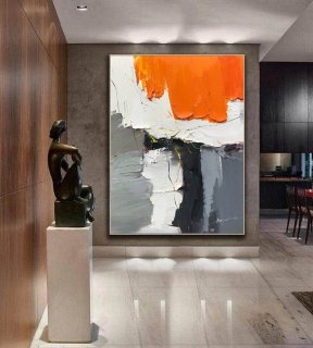 Painting Hand-painted White Palette Paintings Abstract Canvas Artwork RZ9C4 Painting Hand-painted White Palette Paintings Abstract Canvas Artwork RZ9C4