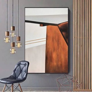 Contemporary Original Hand-painted Hallway Room Split Abstract RHVH3 Contemporary Original Hand-painted Hallway Room Split Abstract RHVH3