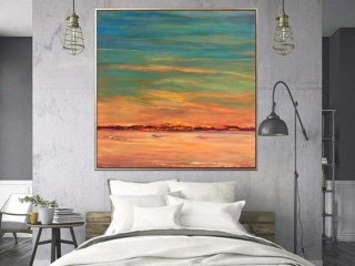 Entryway Handmade Your Sunset White Abstract Canvas Wall Art 3L9MC Entryway Handmade Your Sunset White Abstract Canvas Wall Art 3L9MC