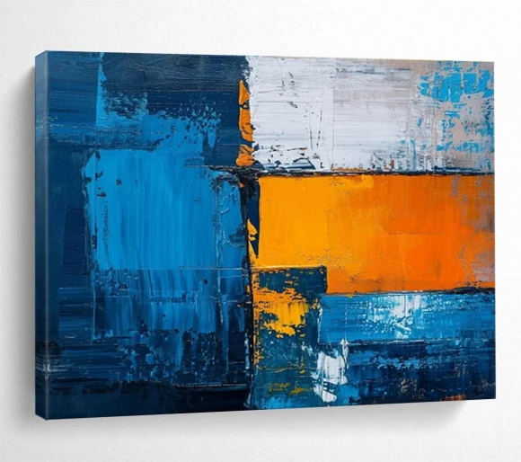 White Hand-painted City Bold Abstract Artwork 7LKIO White Hand-painted City Bold Abstract Artwork 7LKIO