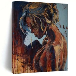 Aimed Hand-painted Original Figure Living Contemporary Canvas Wall Art 9B3ZG Aimed Hand-painted Original Figure Living Contemporary Canvas Wall Art 9B3ZG