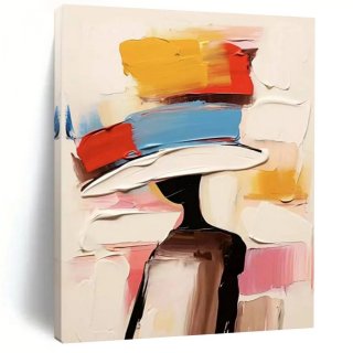 Figure Handmade Original Yellow Blocked Red Abstract Artwork Y6JO9 Figure Handmade Original Yellow Blocked Red Abstract Artwork Y6JO9