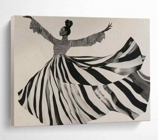Figure Hand-painted Black Giant Abstract Wall Art M2J3P Figure Hand-painted Black Giant Abstract Wall Art M2J3P