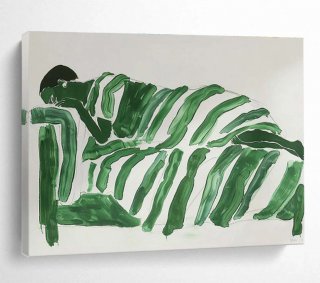 Green Handmade Figure Eclectic Abstract Artwork D0L51 Green Handmade Figure Eclectic Abstract Artwork D0L51