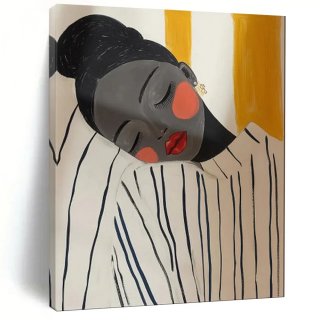Figure Original Yellow Abstract Artwork DC73J Figure Original Yellow Abstract Artwork DC73J