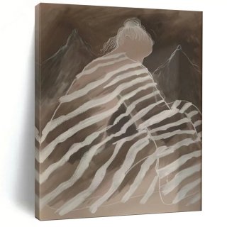 Figure Original Handmade Adventure Mountain Striped Giant Abstract Wall Art 39ROR Figure Original Handmade Adventure Mountain Striped Giant Abstract Wall Art 39ROR