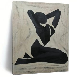 Bold Handmade White Figure Canvas Wall Art WGA6U Bold Handmade White Figure Canvas Wall Art WGA6U