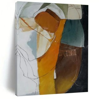 Green Hand-painted Figure Blue Room Giant Abstract Wall Art SPNR2 Green Hand-painted Figure Blue Room Giant Abstract Wall Art SPNR2