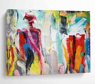 Figure Handmade Gallery Painting Bohemian Abstract Artwork K1MB7 Figure Handmade Gallery Painting Bohemian Abstract Artwork K1MB7