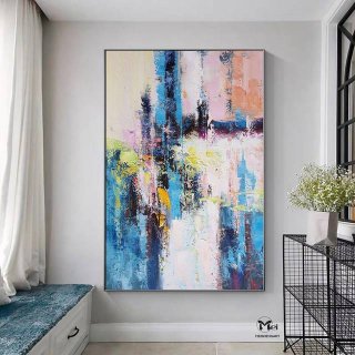 Office Original Dining Pink Abstract Canvas Artwork O974Y Office Original Dining Pink Abstract Canvas Artwork O974Y
