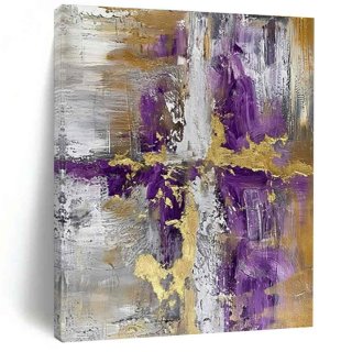 Golden Purple Gray Luxury Fusion Wall Art 8M27T Golden Purple Gray Luxury Fusion Wall Art 8M27T