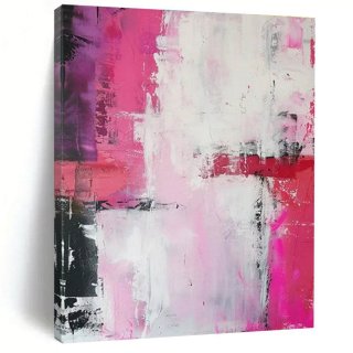 Pink Purple Abstract Acrylic Bedroom Wall Art 6OPGL
