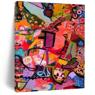 Pink Abstract Dreamscape Rich Pinks Wall Art GQ3HM