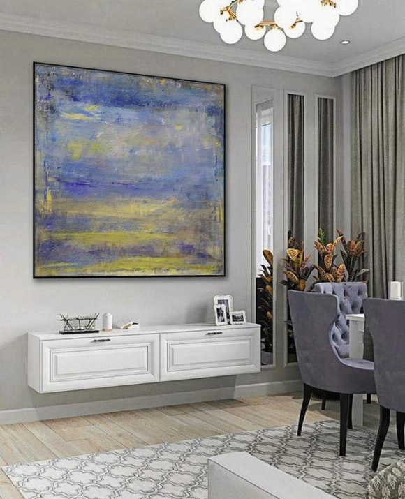 Sea Sky Purple Abstract Painting Canvas Wall Art FTWH7 Sea Sky Purple Abstract Painting Canvas Wall Art FTWH7
