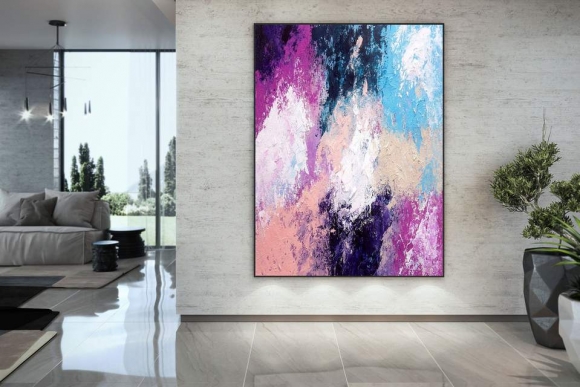 Pink Purple Blue Painting Acrylic Abstract Canvas Wall Art 3XI22 Pink Purple Blue Painting Acrylic Abstract Canvas Wall Art 3XI22