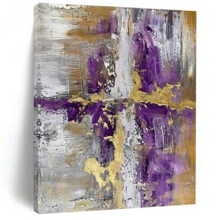 Gold Purple Grey Fusion Ballroom Wall Art 94EO9