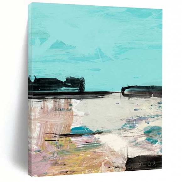 Pink Purple Turquoise Abstract Seaside Wall Art BVW69 Pink Purple Turquoise Abstract Seaside Wall Art BVW69