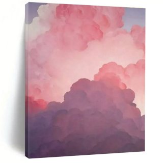 Cloud Pink Purple Abstract Painting Wall Art 1UWBV Cloud Pink Purple Abstract Painting Wall Art 1UWBV