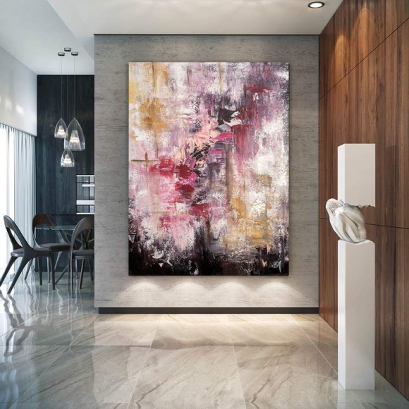 Brown Pink Purple Abstract Painting Canvas Wall Art 23KIB Brown Pink Purple Abstract Painting Canvas Wall Art 23KIB