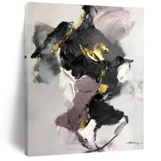 Black Gold Purple Abstract Scale Wall Art O3E1Z