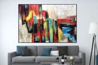 Painting Colorful Work Living Room Abstract Canvas Wall Art 8K6UW Painting Colorful Work Living Room Abstract Canvas Wall Art 8K6UW