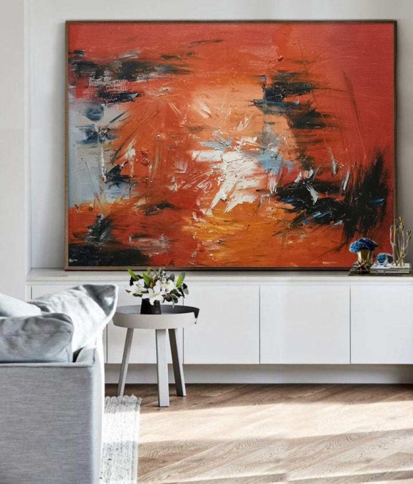 Red Abstract Contemporary Painting Artwork Canvas Wall Art T2ZX3 Red Abstract Contemporary Painting Artwork Canvas Wall Art T2ZX3