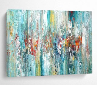 Blue Abstract Painting Colored Inspiring Wall Art 3FA0P Blue Abstract Painting Colored Inspiring Wall Art 3FA0P