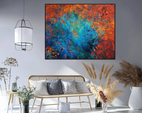 Office Handmade Red Not Contemporary Abstract Canvas Artwork U0R8M Office Handmade Red Not Contemporary Abstract Canvas Artwork U0R8M