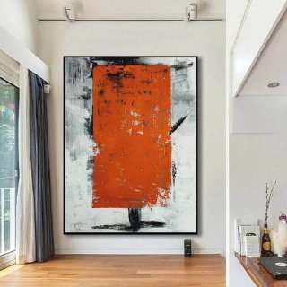 Contemporary Hand-painted Handmade Grey Abstract Canvas Artwork D759A