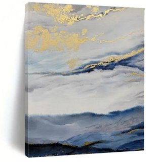 Scenic Gold Blue Luxury Acrylic Wall Art W24ZU Scenic Gold Blue Luxury Acrylic Wall Art W24ZU