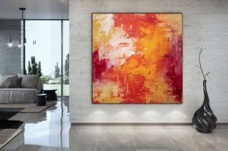 Red White Yellow Abstract Painting Canvas Wall Art G0UAB Red White Yellow Abstract Painting Canvas Wall Art G0UAB