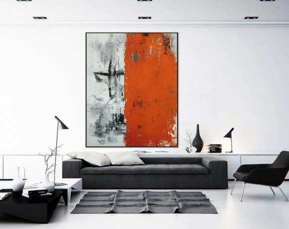 Red Original Black Canvas Grey Abstract Canvas Artwork 1JJHB Red Original Black Canvas Grey Abstract Canvas Artwork 1JJHB