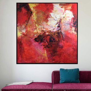 Red Yellow Abstract Painting Canvas Wall Art PI55R Red Yellow Abstract Painting Canvas Wall Art PI55R