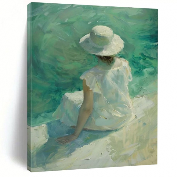 Sea Figure Painting Oil Seaside Wall Art Q6B31 Sea Figure Painting Oil Seaside Wall Art Q6B31