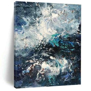Coastal Handmade Hand-painted Bedroom Abstract Wall Art G53RL