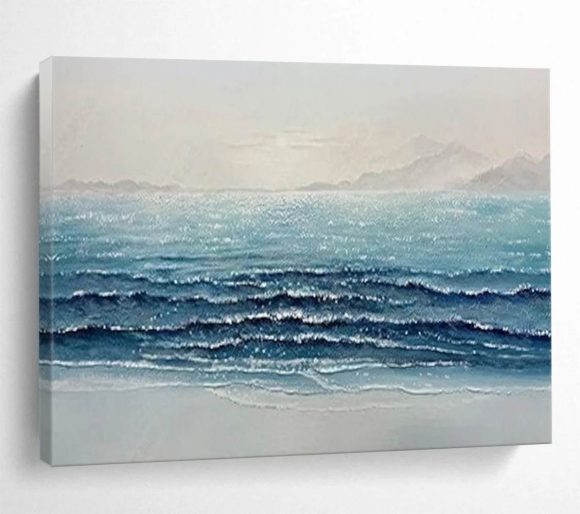 Waves Hand-painted Ocean Sparkling Acrylic Abstract Artwork B3IPP Waves Hand-painted Ocean Sparkling Acrylic Abstract Artwork B3IPP