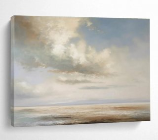 Bedroom Hand-painted Abstract Coastal Sky Abstract Canvas Artwork SBH75