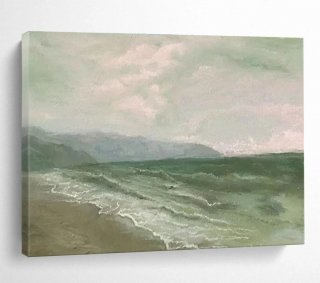 Painting Original Hand-painted Morning Tide Soft Abstract Canvas E6LKT