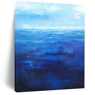 Ocean Sea Blue Bold Deep Wall Art X6SEZ