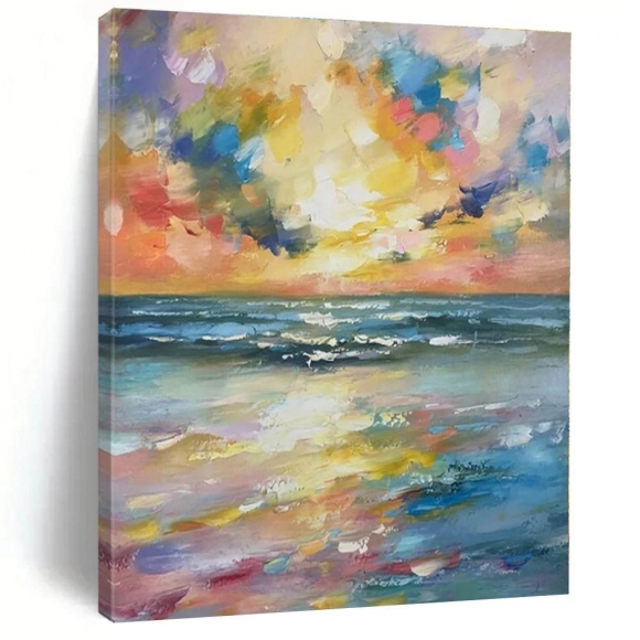 Themed Handmade Painting Coastal Suited Canvas Artwork T8ZJ2 Themed Handmade Painting Coastal Suited Canvas Artwork T8ZJ2