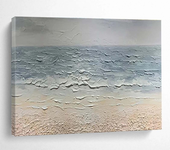 Sea Original Painting Shore Minimal Canvas Artwork Y60C2 Sea Original Painting Shore Minimal Canvas Artwork Y60C2