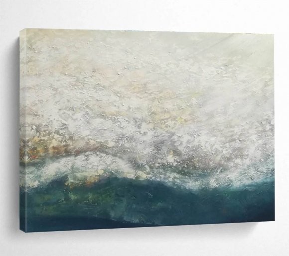 Seaside Original Office Room White Abstract Artwork LJ4WC Seaside Original Office Room White Abstract Artwork LJ4WC