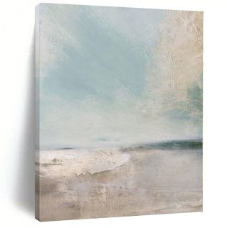 Beach Coastal Abstract Painting Canvas Wall Art J59EV