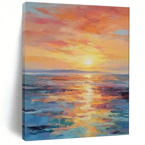 Coastal Hand-painted Seascape Abstract Canvas Wall Art AG6DT Coastal Hand-painted Seascape Abstract Canvas Wall Art AG6DT