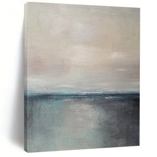 Sea Abstract Acrylic Serenity Soft Wall Art 1WYVT