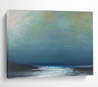 Sea Sky Minimalist Abstract Painting Wall Art KUUD2